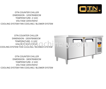 2 DOOR COUNTER CHILLER (BLOWER SYSTEM)