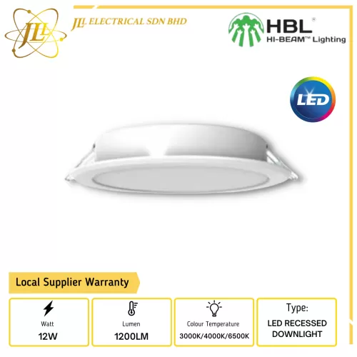 HBL SIENA2 PRO-C 12W 170-264V 1200LM 125MM LED RECESSED DOWNLIGHT [3000K/4000K/6500K]