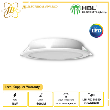 HBL SIENA2 PRO-C 18W 170-264V 1600LM 150MM LED RECESSED DOWNLIGHT [3000K/4000K/6500K]