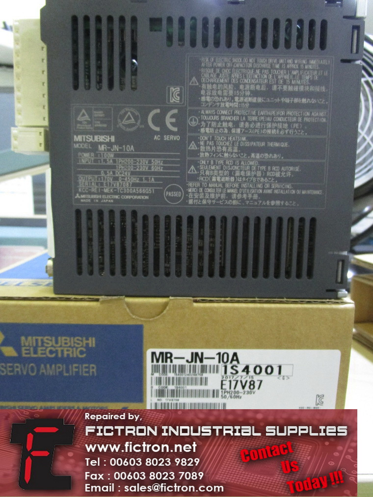 MR-JN-10A MRJN10A MELSERVO MITSUBISHI AC Servo Driver Supply Repair Malaysia Singapore Indonesia USA Thailand