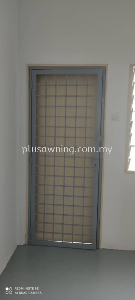 SWING DOOR GRILL @JALAN SUNGAI MERBAU N 32/N, KEMUNING GREENVILLE, SHAH ALAM, SELANGOR Grill Door Selangor, Malaysia, Kuala Lumpur (KL), Cheras Contractor, Service | Plus Awning & Iron Sdn Bhd