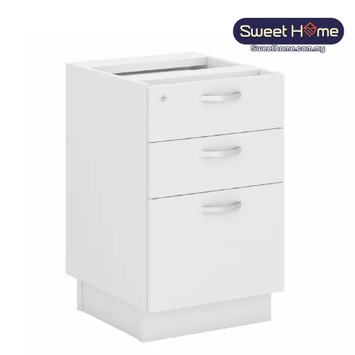 H Series Fixed Table Filing Cabinet 1 Filing 2 Drawers | Office Furniture Penang