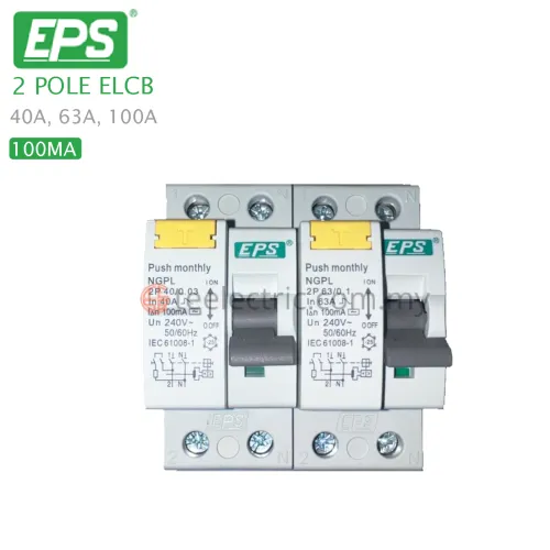 EPS 40A 63A 2 POLE 100MA ELCB EPS 40A 63A 2 POLE 100MA RCCB