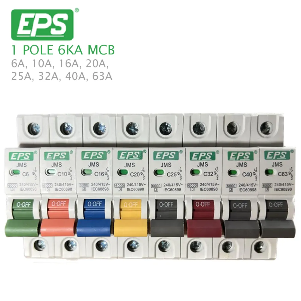 EPS 1 POLE MCB 6A / 10A / 16A / 20A / 25A / 32A / 40A / 63A (6KA APPROVED SIRIM)