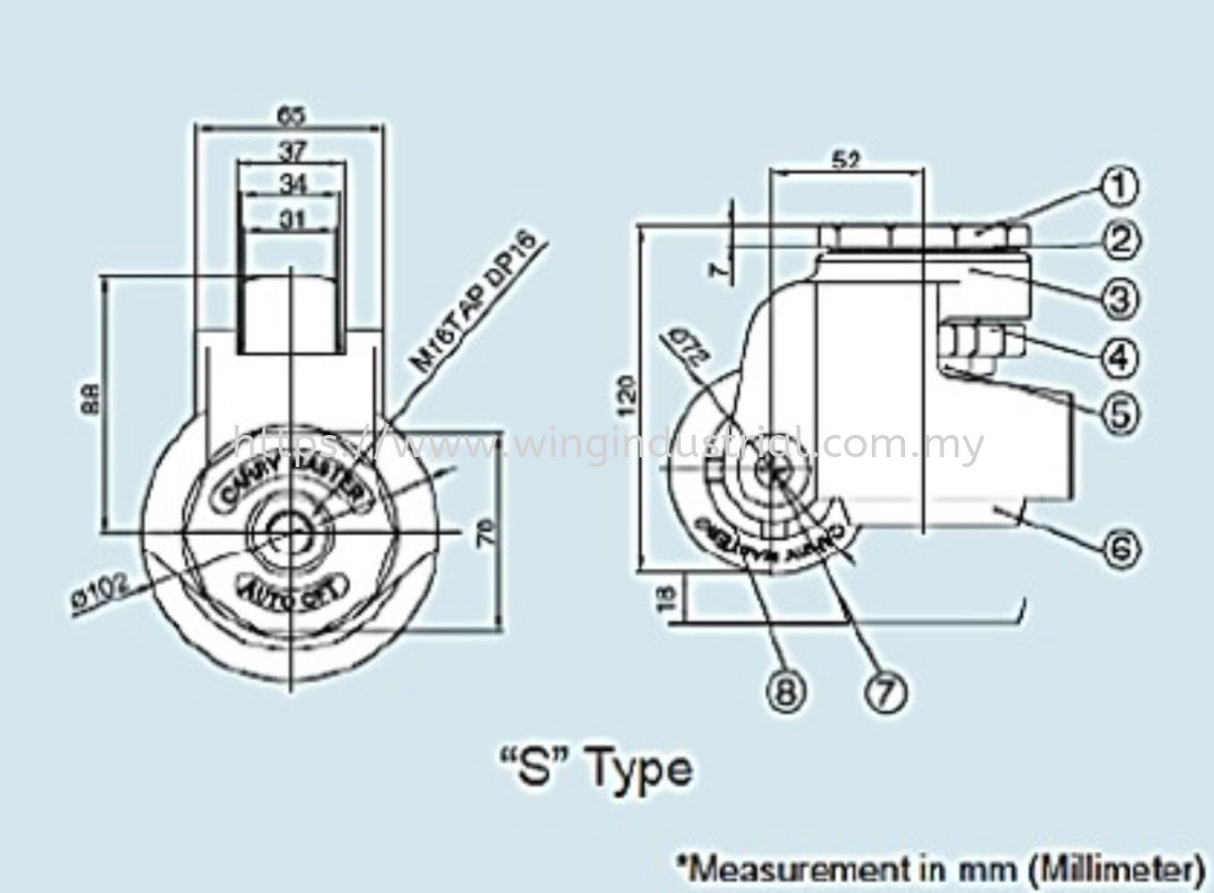 Castor Wheel AC-1000