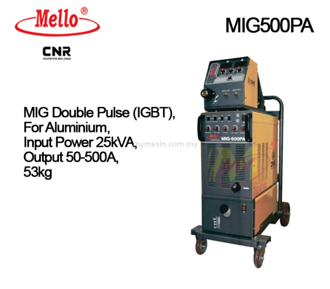 Mello MIG500PA (IGBT) 3 Phase Pulse Inverter Welding Machine