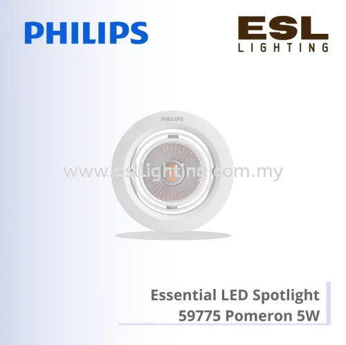 PHILIPS ESSENTIAL LED SPOTLIGHT 59775 POMERON 070 5W WH RECESSED LED 915005444501 915005444601