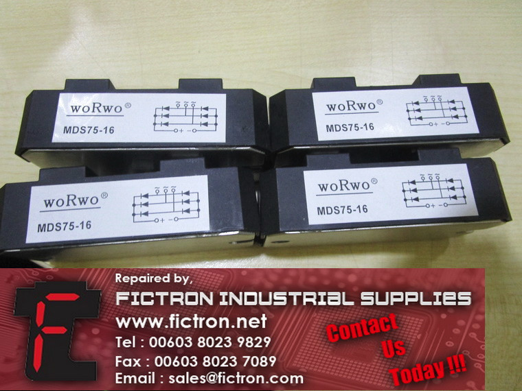 MDS75-16 MDS7516 WORWO Three Phase Rectifier Bridge Supply Malaysia Singapore Indonesia USA Thailand