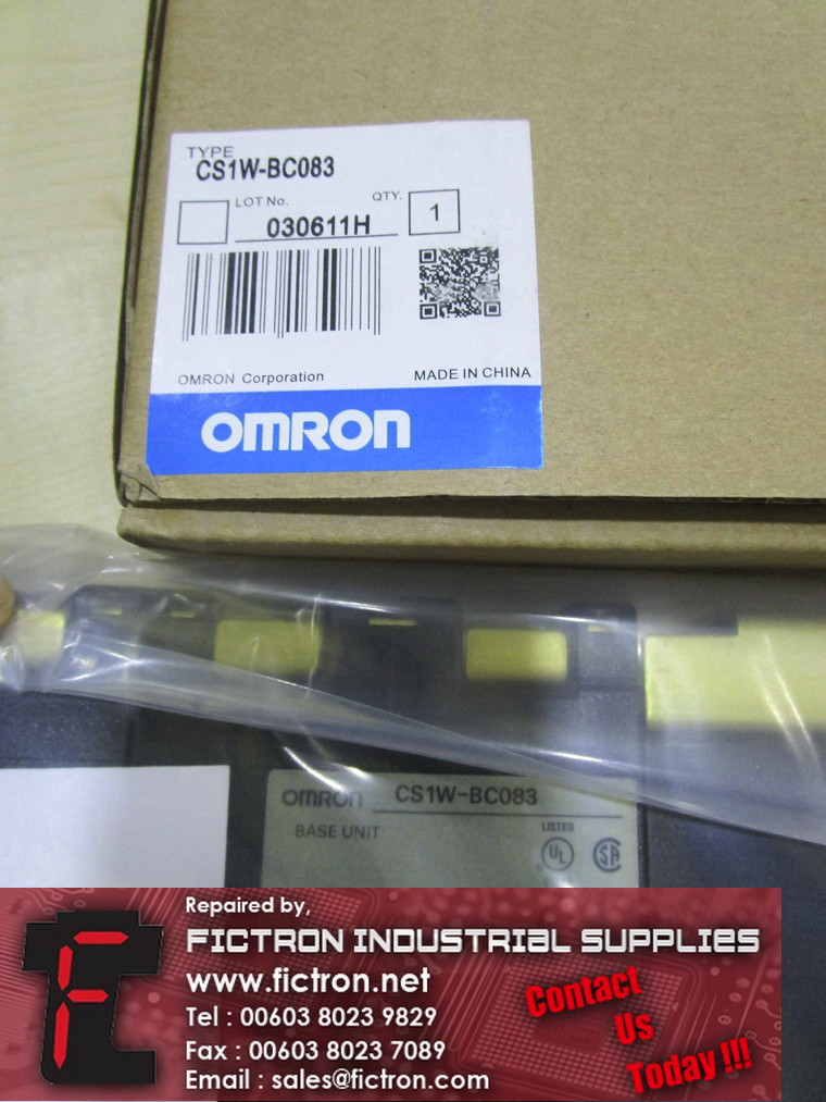 CS1W-BC083 CS1WBC083 OMRON PLC Base Unit Supply Repair Malaysia Singapore Indonesia USA Thailand