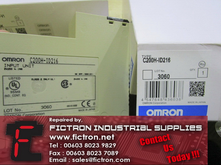 C200H-ID216 C200HID216 OMRON PLC Input Unit Supply Repair Malaysia Singapore Indonesia USA Thailand