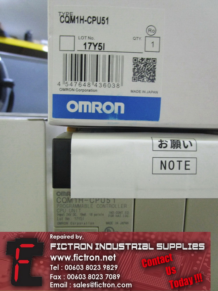 CQM1H-CPU51 CQM1HCPU51 OMRON PLC CPU Module Supply Repair Malaysia Singapore Indonesia USA Thailand