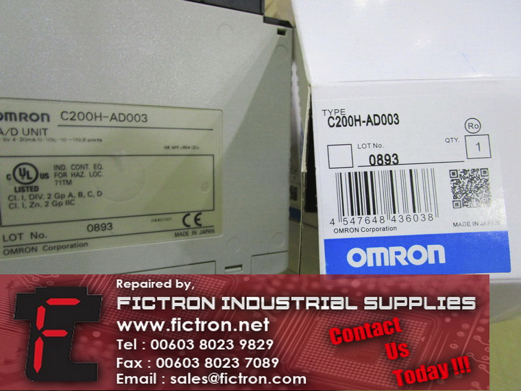 C200H-AD003 C200HAD003 OMRON A/D Unit Supply Repair Malaysia Singapore Indonesia USA Thailand
