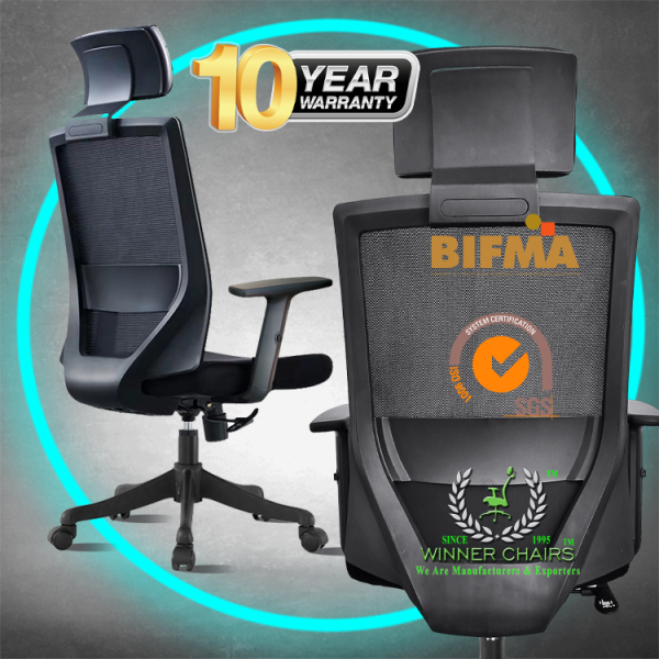 Office Chair 1018A-BLK Ergonomic Highback Mesh Winner Chairs Ergonomic Office Chair Selangor, Kuala Lumpur (KL), Malaysia Ergo Chair, Office Furniture, Executive Office Chairs | WINNER OFFICE NETWORK SDN BHD