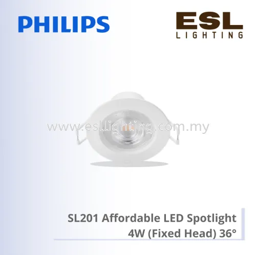 PHILIPS SL201 AFFORDABLE LED SPOTLIGHT 4W FIXED HEAD 36° 929002255801 929002255901 EC RD 055 W HV 01