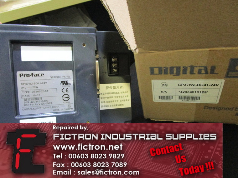 GP37W2-BG41-24V GP37W2BG4124V PRO-FACE HMI Graphic Panel Supply Repair Malaysia Singapore Indonesia USA Thailand