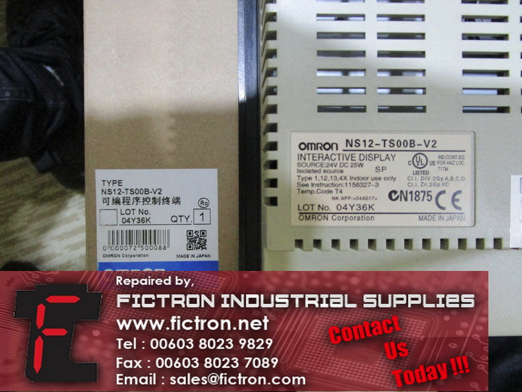 NS12-TS00B-V2 NS12TS00BV2 OMRON Interactive Display HMI Supply Repair Malaysia Singapore Indonesia USA Thailand