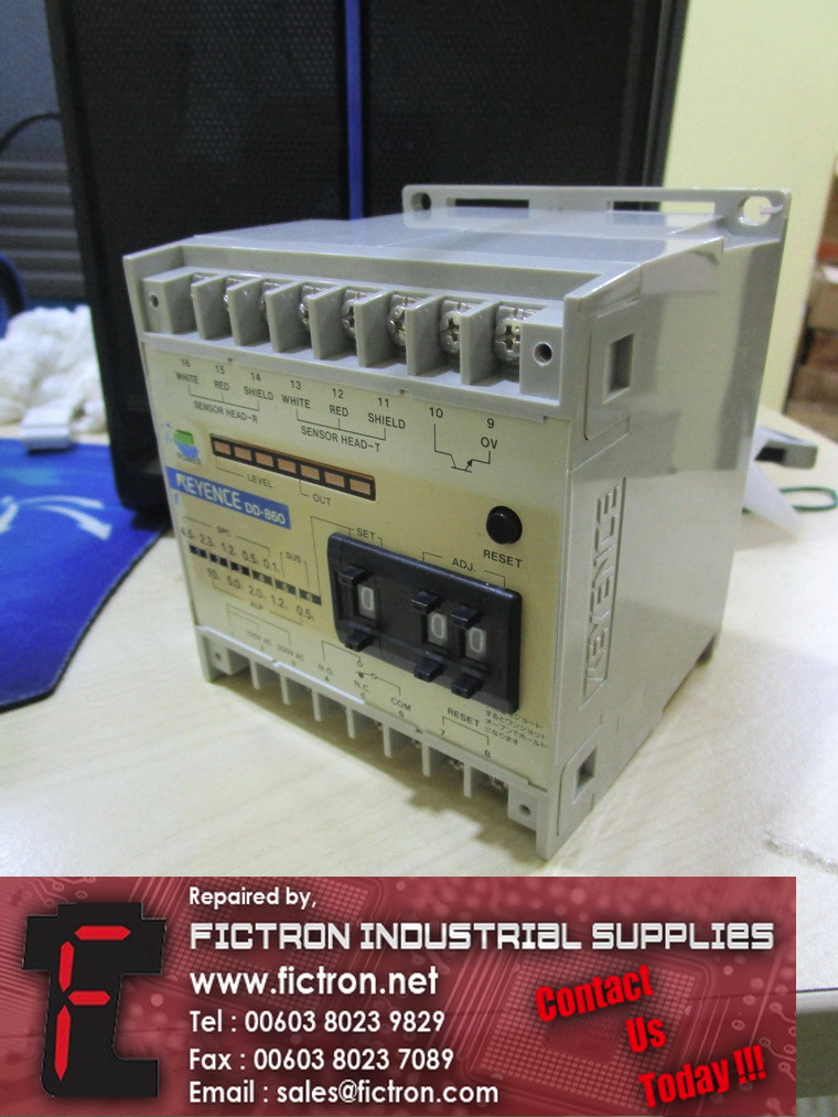 DD-860 DD860 KEYENCE Amplifier Unit Supply Repair Malaysia Singapore Indonesia USA Thailand