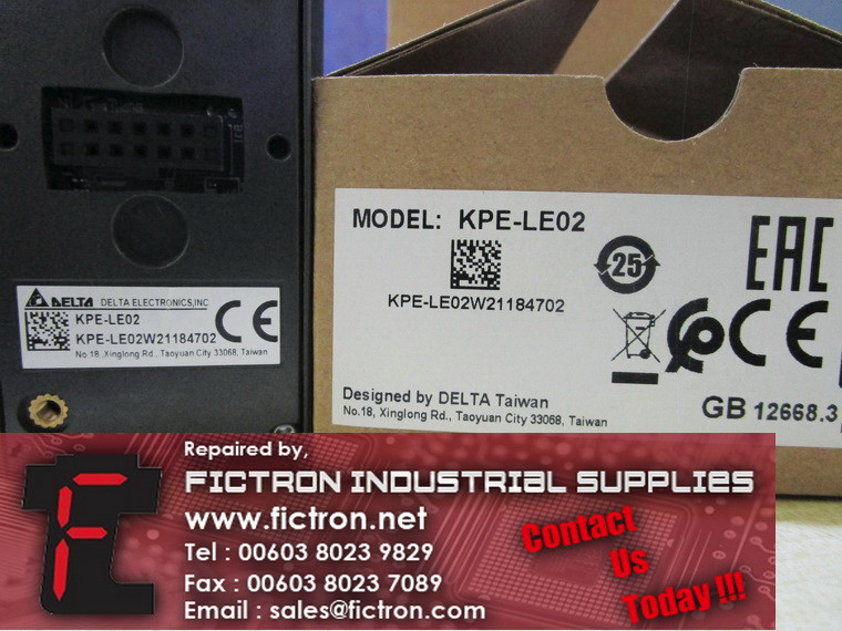 KPE-LE02 KPELE02 DELTA Digital Keypad Supply Repair Malaysia Singapore Indonesia USA Thailand