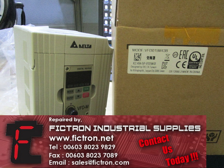 VFD015M43B DELTA General Sensorless Vector Control Micro Drive Supply Repair Malaysia Singapore Indonesia USA Thailand