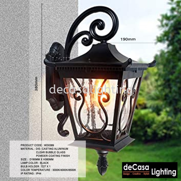 Outdoor Wall Light(WD0389) Outdoor Wall Light OUTDOOR LIGHT Selangor, Kuala Lumpur (KL), Puchong, Malaysia Supplier, Suppliers, Supply, Supplies | Decasa Lighting Sdn Bhd