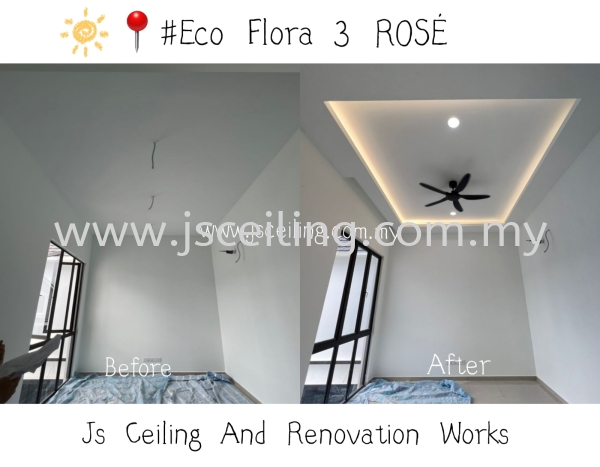 Special. Cornices Ceiling #Wiring Job v Led Downlight. Installation  Cornices Ceiling Design #Eco Flora #Ros Johor Bahru (JB) Design, Supply, Supplier | JS Ceiling and Renovation Works