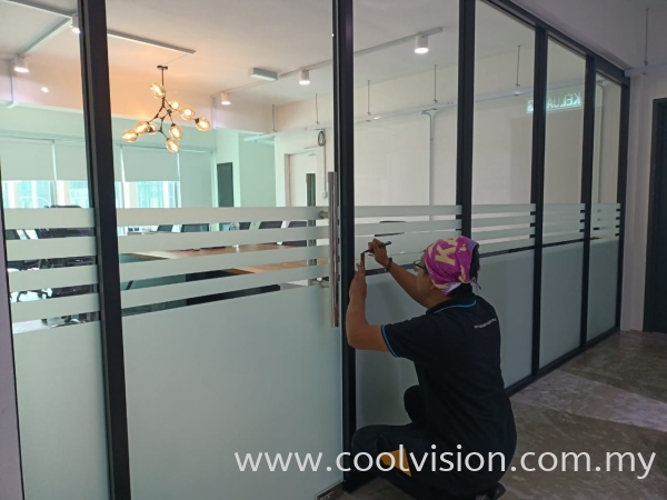 Die-Cut Frosted Sticker With Design Frosted Film @ Sentul Frosted Film Shah Alam, Selangor, Malaysia. Installation, Supplies, Supplier, Supply | Cool Vision Solar Film Specialist