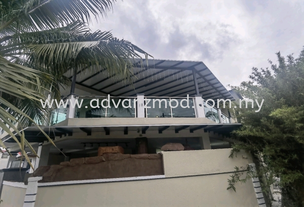 Stainless Steel Balcony Glass Railing With 12mm Tempered Glass For Corner House Unit  Stainless Steel Glass Railing Selangor, Malaysia, Kuala Lumpur (KL), Puchong Supplier, Supply, Supplies, Retailer | Advanz Mod Trading