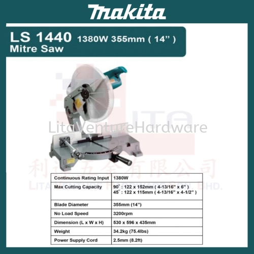 MAKITA BRAND MITRE SAW LS1440