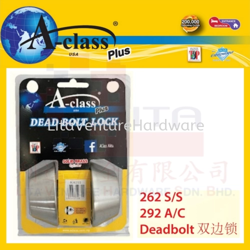 A-CLASS BRAND DEAD BOLT LOCK 262SS 292AC DEADBOLT