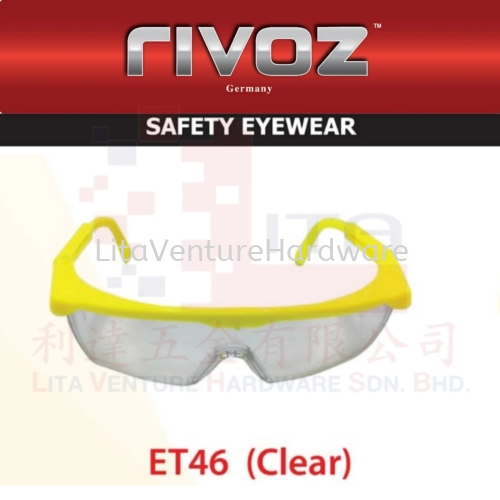RIVOZ BRAND SAFETY EYEWEAR ET46 (CLEAR)