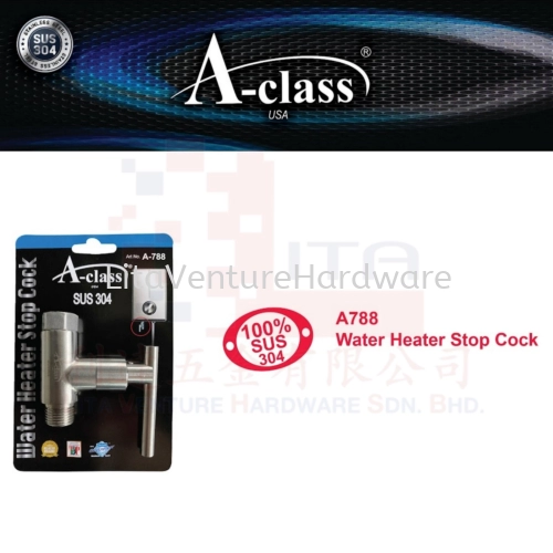 A-CLASS BRAND WATER HEATER STOP COCK A788