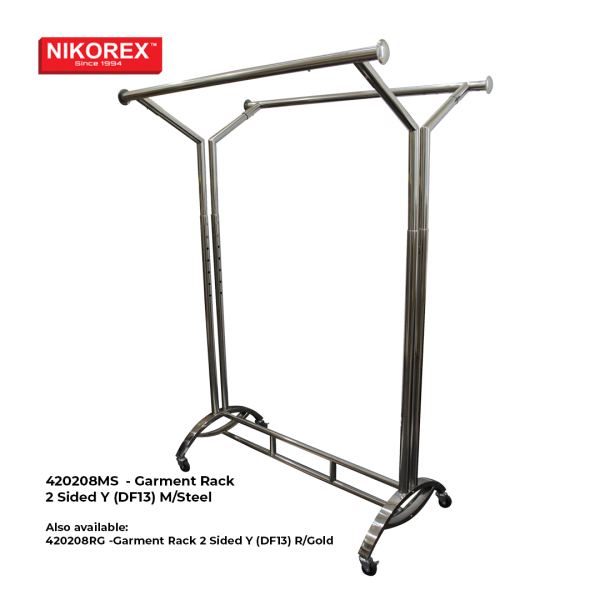 420208MS - Garment Rack 2 Sided Y (DF13) M/Steel SALE ITEMS Malaysia, Johor Bahru (JB), Kuala Lumpur (KL), Selangor, Melaka, Perak, Pahang, Singapore Supplier, Manufacturer, Supply, Supplies | Nikorex Display Products (M) Sdn Bhd