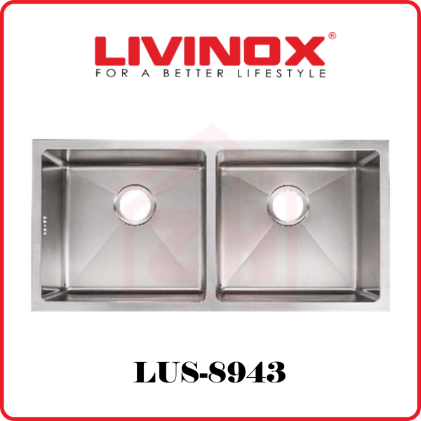LIVINOX 2 Bowls SS UM Sink LUS-8943 LIVINOX UNDERMOUNT SINK KITCHEN SINK KITCHEN APPLIANCES Johor Bahru (JB), Kulai, Malaysia Supplier, Suppliers, Supply, Supplies | Zhin Heng Hardware & Trading Sdn Bhd