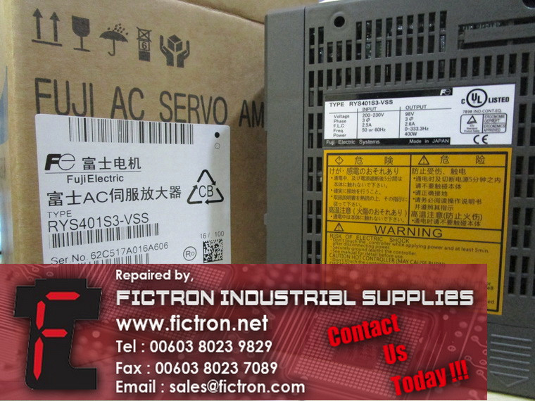 RYS401S3-VSS RYS401S3VSS FUJI ELECTRIC Servo Drive Supply Repair Malaysia Singapore Indonesia USA Thailand