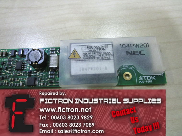 104PW201 NEC LCD Inverter Board Supply Repair Malaysia Singapore Indonesia USA Thailand