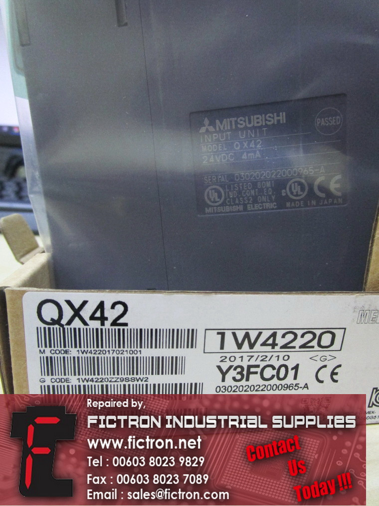 QX42 MITSUBISHI ELECTRIC PLC Input Unit Supply Repair Malaysia Singapore Indonesia USA Thailand