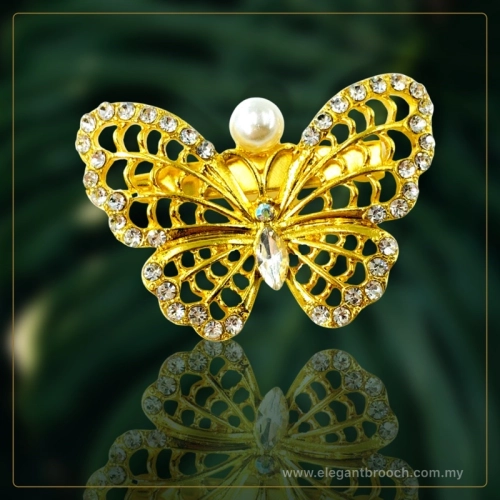 Butterfly: Gold White