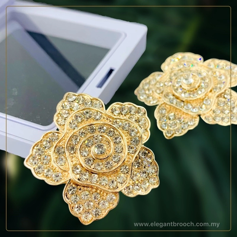 Elegant Brooch 1pc Korean Premium Brooch Shoulder Flower/Butterfly/Leave Eksklusif Kerongsang Bahu Mewah