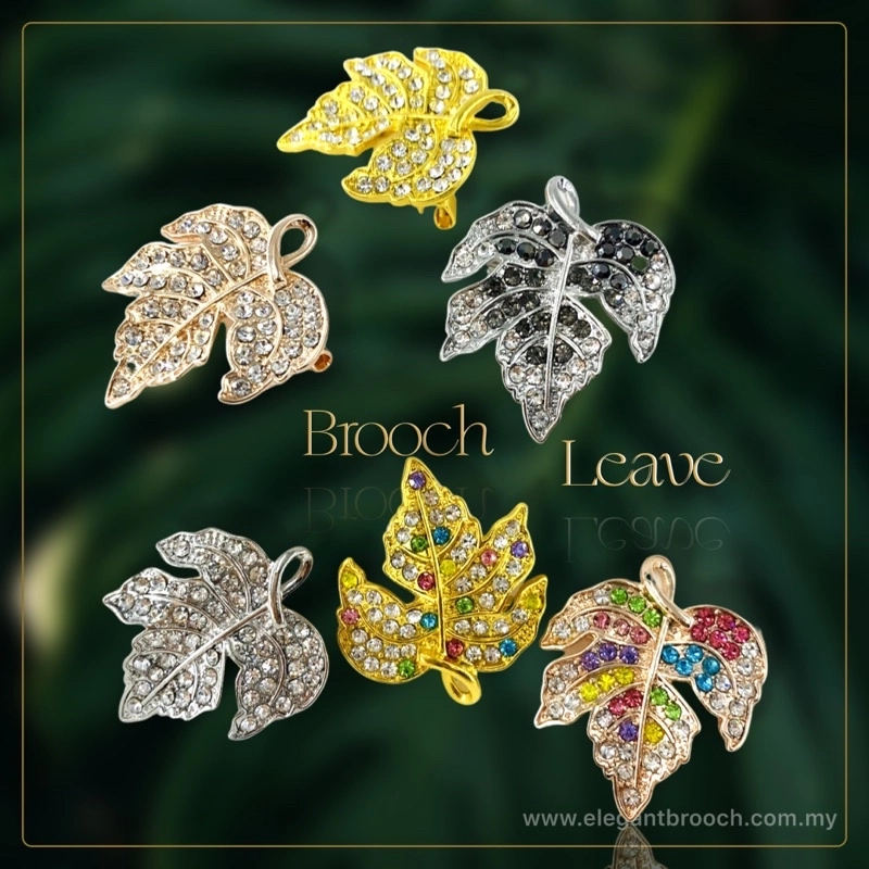 Elegant Brooch 1pc Korean Premium Brooch Shoulder Flower/Butterfly/Leave Eksklusif Kerongsang Bahu Mewah