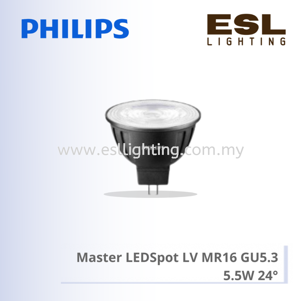 PHILIPS MASTER LEDSpot LV MR16 GU5.3 (NON-DIMMABLE) 5.5-50W 24 ...
