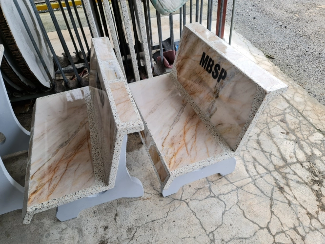 MPSP outdoor bench chair kerusi batu 户外石头椅子 喷昂
