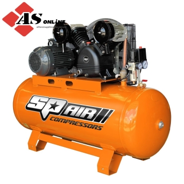 SP TOOLS Air Compressor - Triple Cast Iron Stationary - 5.5hp 3 Phase / Model: SP25