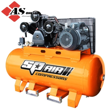 SP TOOLS Air Compressor - Triple Cast Iron Stationary - 7.5hp 3 Phase / Model: SP35