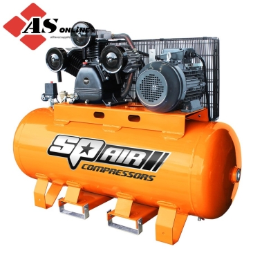 SP TOOLS Air Compressor - Triple Cast Iron Stationary - 10hp 3 Phase / Model: SP50