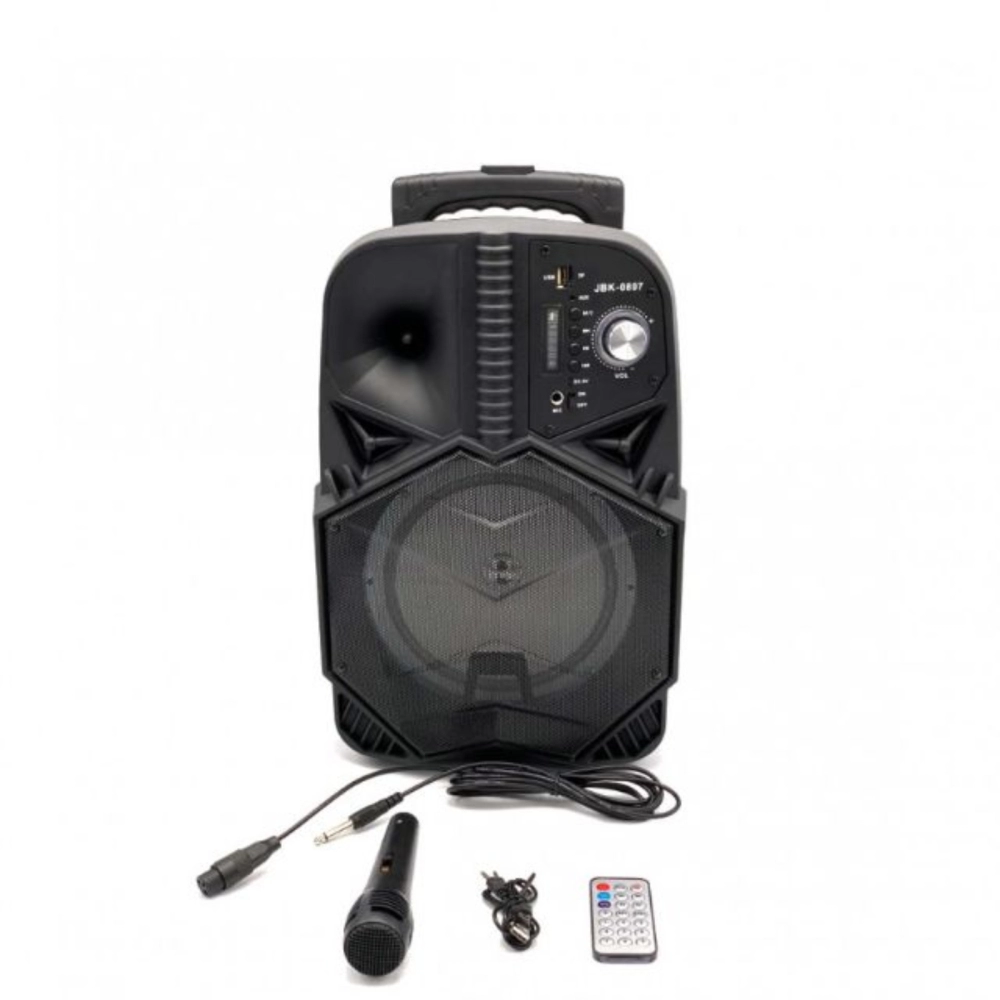 BOSTON 8 Inch Subwoofer Trolley Speaker with USB TF AUX Fm Radio & Bluetooth JBK-0807 Speaker 