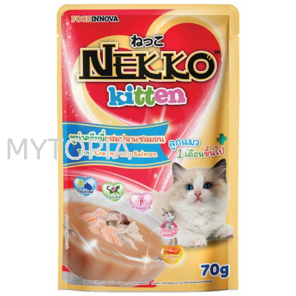 NEKKO KITTEN POUCH TUNA CREAMY MIX SALMON 70G NEKKO  CAT FOOD Perak, Malaysia, Selangor, Kuala Lumpur (KL), Ipoh, Batu Gajah Supplier, Suppliers, Supply, Supplies | MYTOPIA PETCARE SDN. BHD.