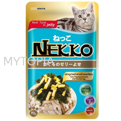 NEKKO POUCH TUNA TOPPING SEAWEED & EGG 70G