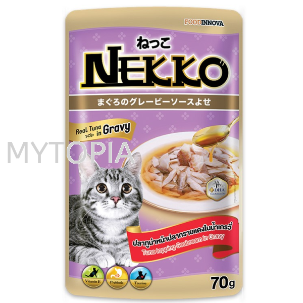 NEKKO POUCH TUNA TOPPING SEABREAM GRAVY 70G NEKKO  CAT FOOD Perak, Malaysia, Selangor, Kuala Lumpur (KL), Ipoh, Batu Gajah Supplier, Suppliers, Supply, Supplies | MYTOPIA PETCARE SDN. BHD.