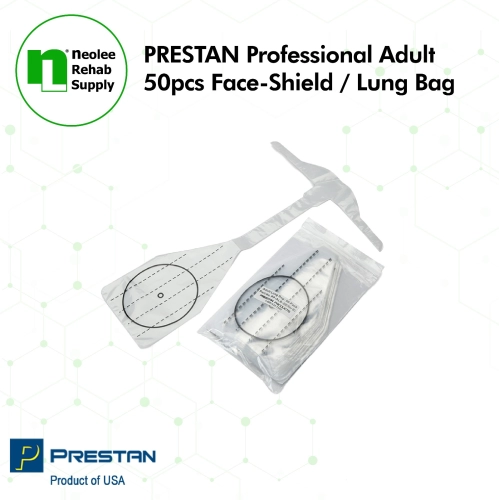 PRESTAN Professional Adult 50pcs Face-Shield / Lung Bag