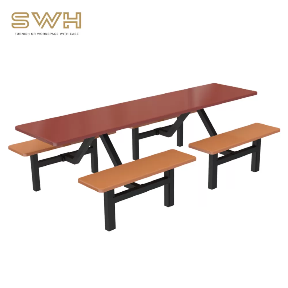 Canteen Set Table and Chair 8 Seater Rectangle Table 